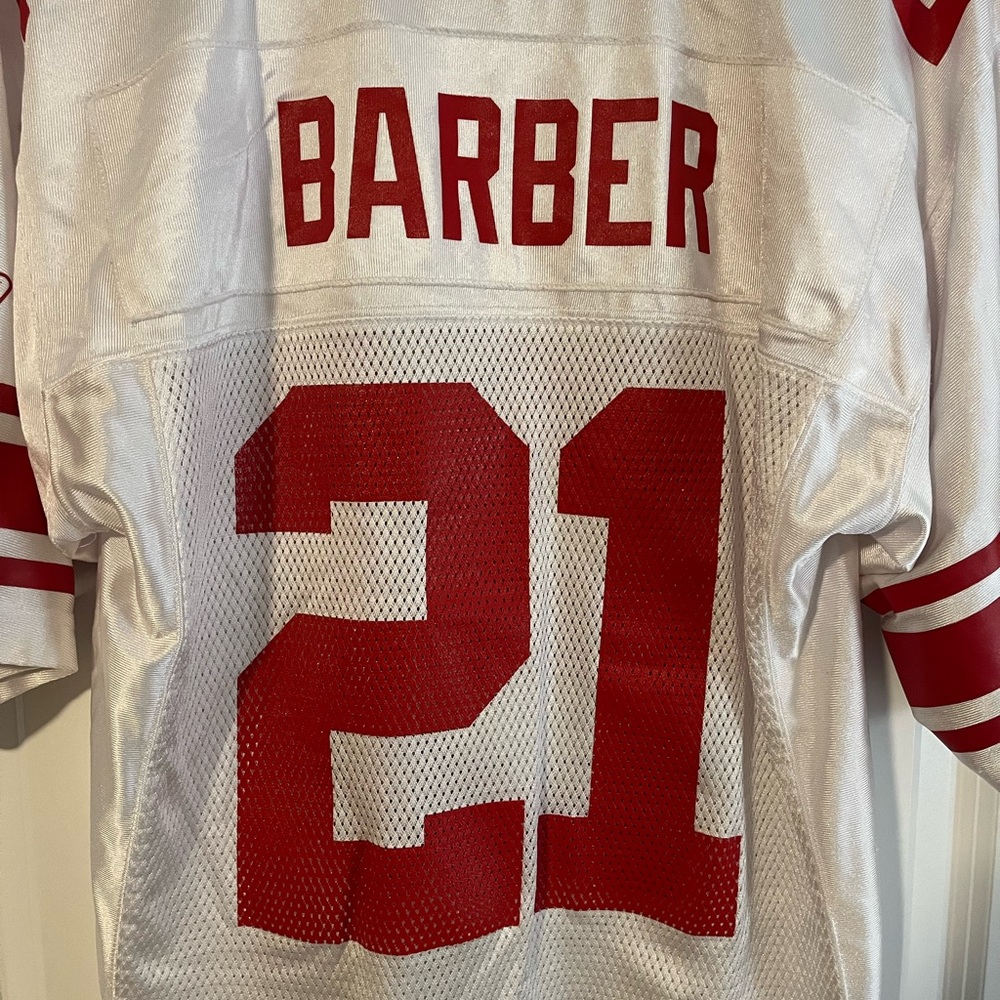 Reebok NFL White New York Giants Jersey- Tiki Barber #21 - Picture 4 of 7
